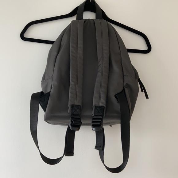 Nylon Backpack Purse Grey - Picture 2 of 5
